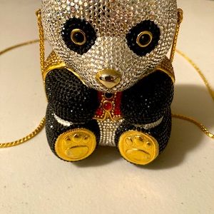 Judith Leiber Swarovski Crystal Panda box clutch.